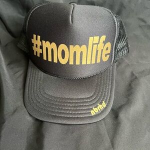 Black and Gold #momlife Trucker Hat